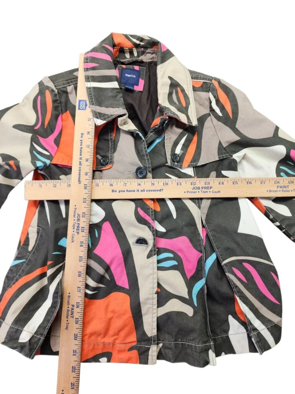 GapKids Multicolored Monarch Jacket Size 14-16 Button Up Lined